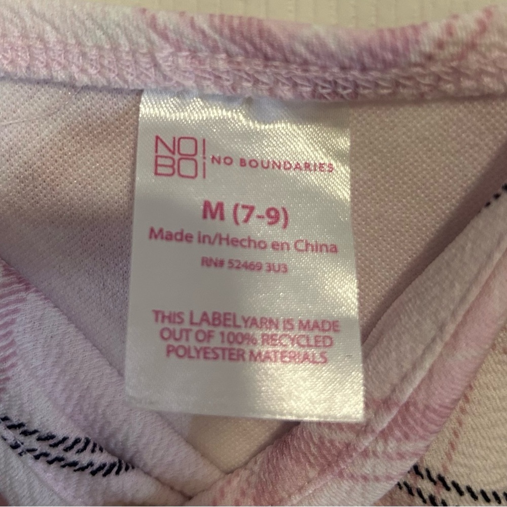 No Boundaries Pink and Black Plaid Spaghetti Strap Dress Size M- 7/9 - Picture 6 of 8